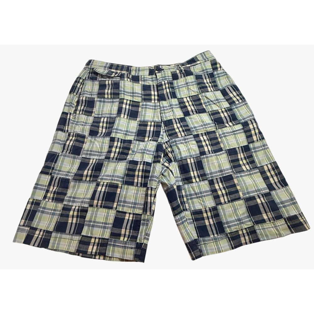 Canterbury Of New Zealand Shorts Mens Patchwork Plaid Cargo Size 34